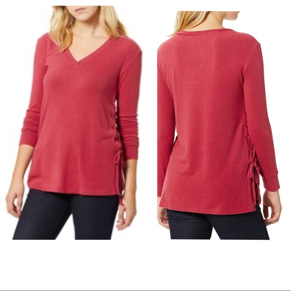 BB Dakota Laced Up For What Tunic M Medium Earthred - Picture 1 of 2